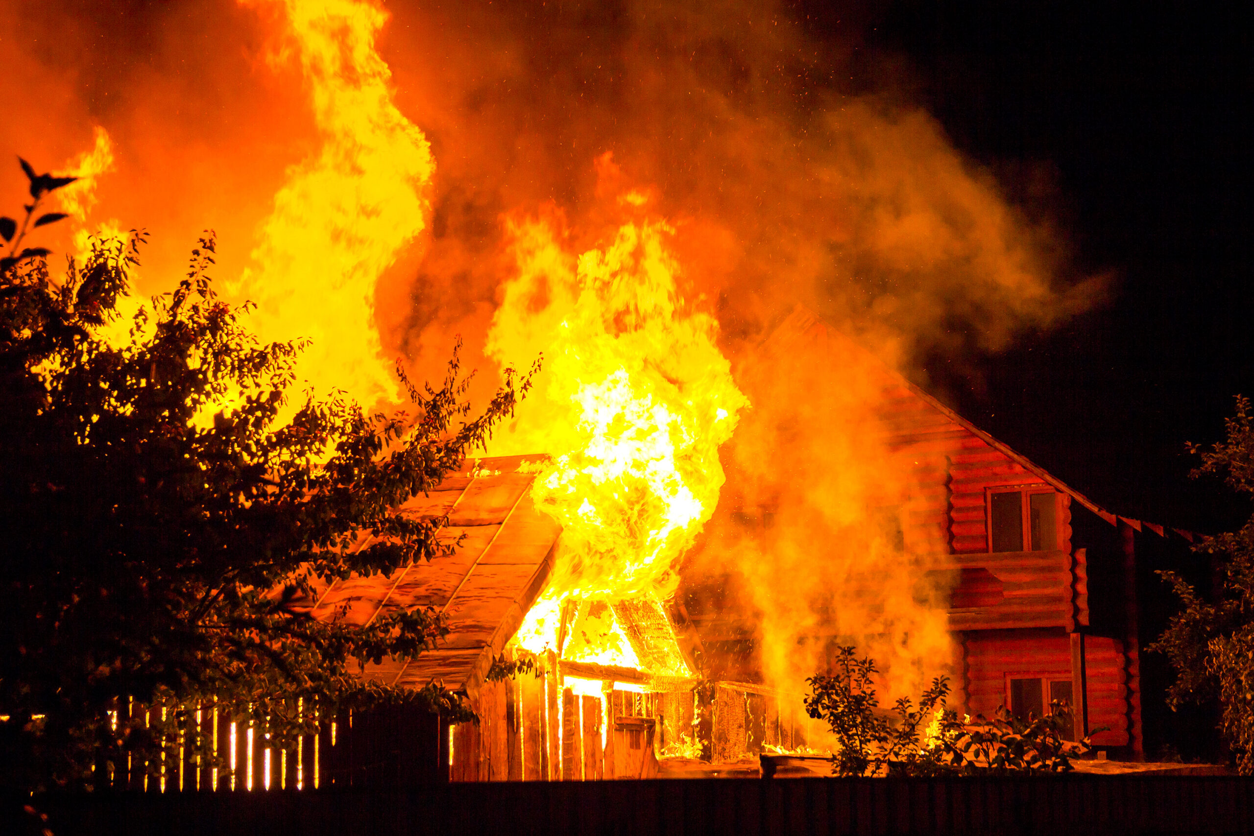 house burning